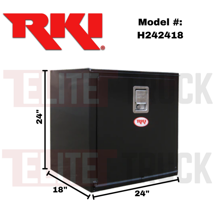 RKI Underbody Truck Box 24x24x18 H-Series 14 Gauge Black Steel Model # H242418