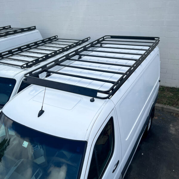 Vantech Black Aluminum Cargo Rack System Mercedes Sprinter 2007-current Low Roof / 144" WB Model H3003DD04B