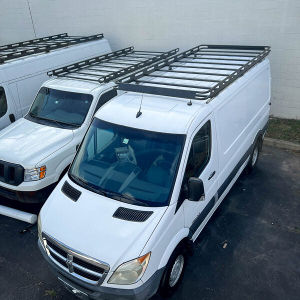 Vantech Black Aluminum Cargo Rack System Mercedes Sprinter 2007-current Low Roof / 144" WB Model H3003DD04B