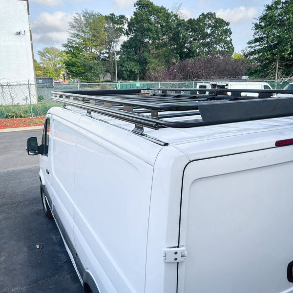 Vantech Black Aluminum Cargo Rack System Mercedes Sprinter 2007-current Low Roof / 144" WB Model H3003DD04B