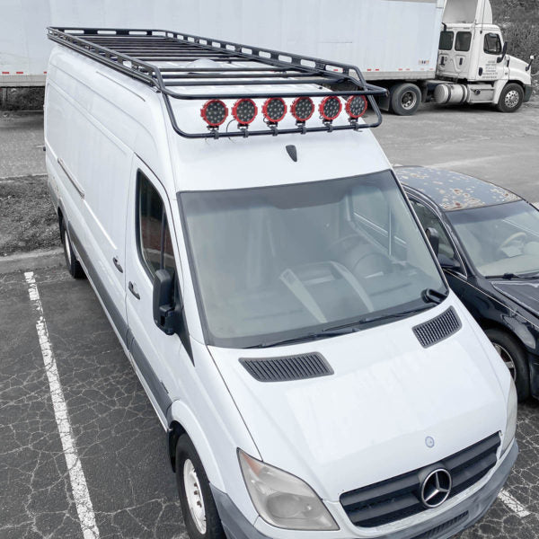 Vantech Black Aluminum Cargo Rack System Mercedes Sprinter 2007-curren ...