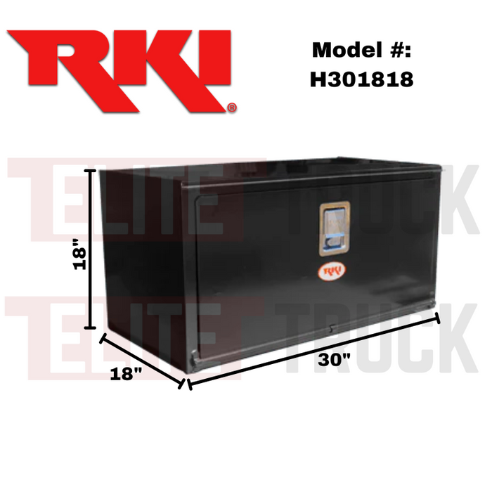 RKI Underbody Truck Box 30x18x18 H-Series 14 Gauge Black Steel Model # H301818