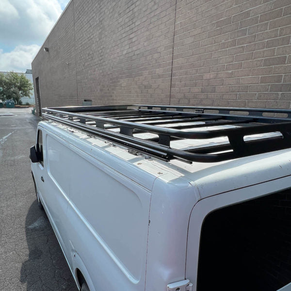 Vantech Black Aluminum Bolt-On Cargo Rack System Nissan NV Cargo 2012-2021 Low Roof Model H3301DD04B