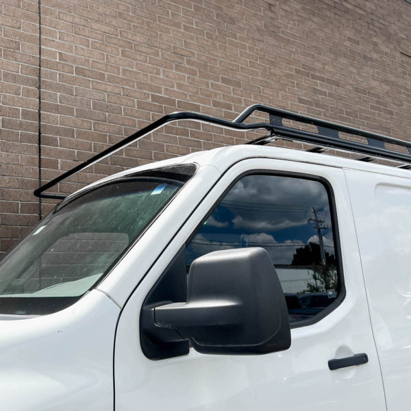 Vantech Black Aluminum Bolt-On Cargo Rack System Nissan NV Cargo 2012-2021 Low Roof Model H3301EB04B