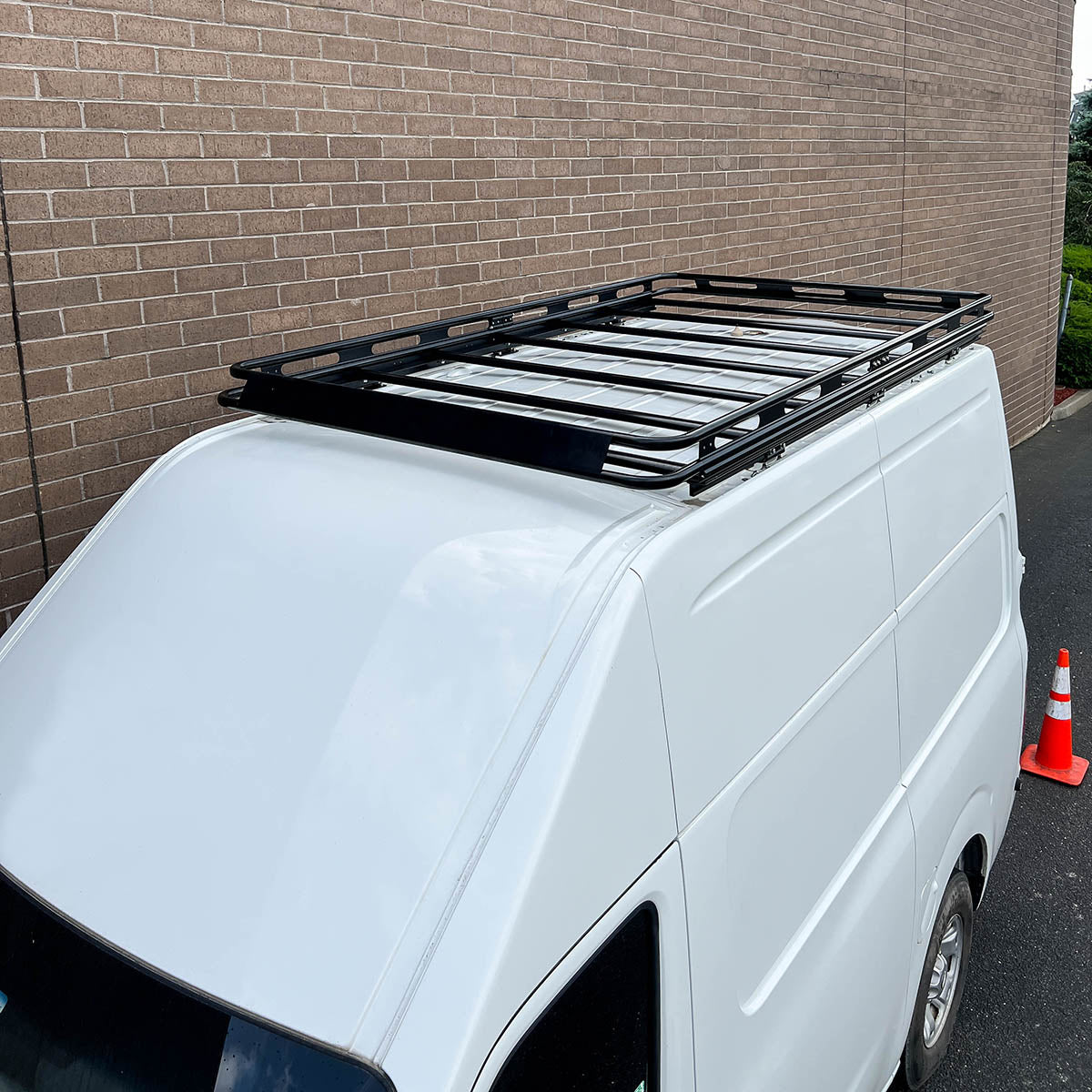 Vantech Black Aluminum Bolt-On Cargo Rack System Nissan NV Cargo 2012 ...