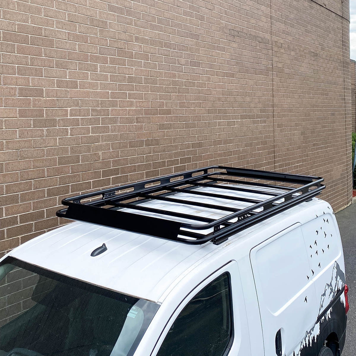 Vantech Black Aluminum Bolt-On Cargo Rack System Ford Transit Connect ...