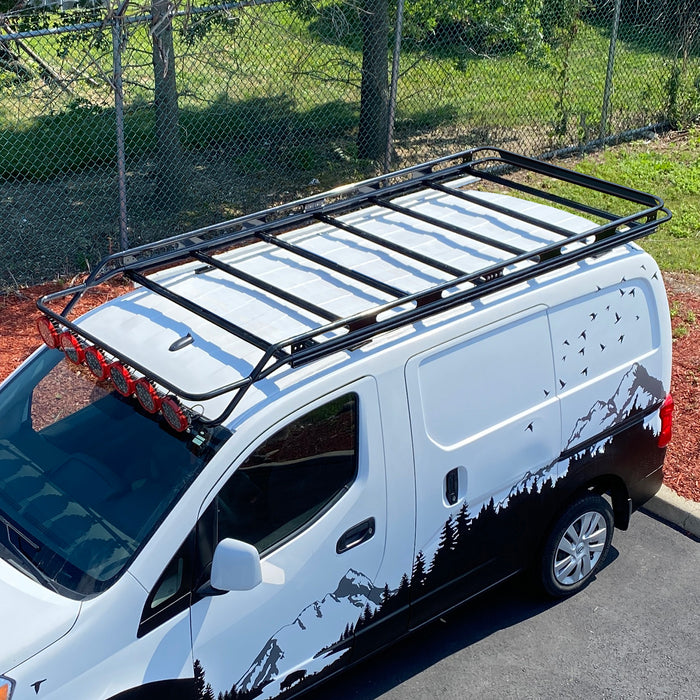 Nv200 Tool Rack Vantech Black Aluminum Bolt-On Cargo Rack System Nissan NV200 2012-202 ...