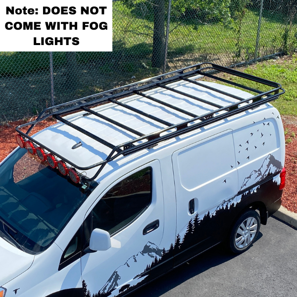 nissan nv200 markise Vantech Black Aluminum Bolt-On Cargo Rack System Nissan NV200 2012-2021 Model H3303FD02B