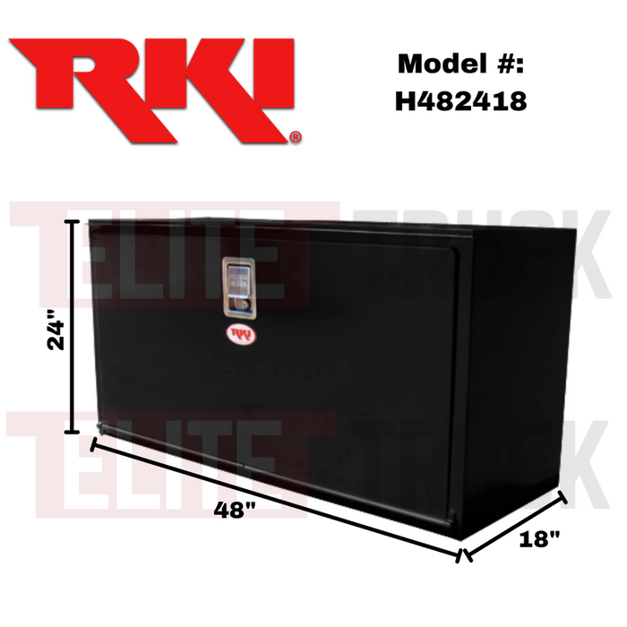 RKI Underbody Truck Box 48x24x18 H-Series 14 Gauge Black Steel Model # H482418