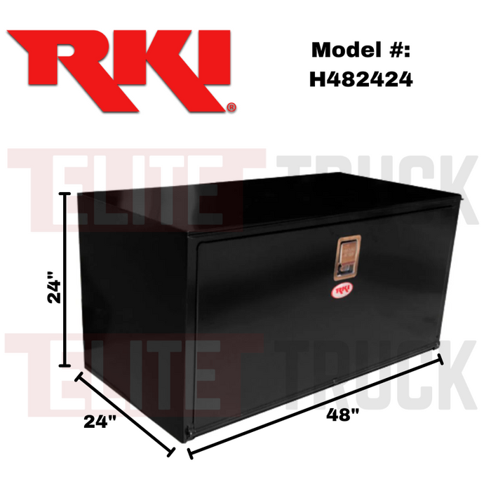 RKI Underbody Truck Box 48x24x24 H-Series 14 Gauge Black Steel Model # H482424