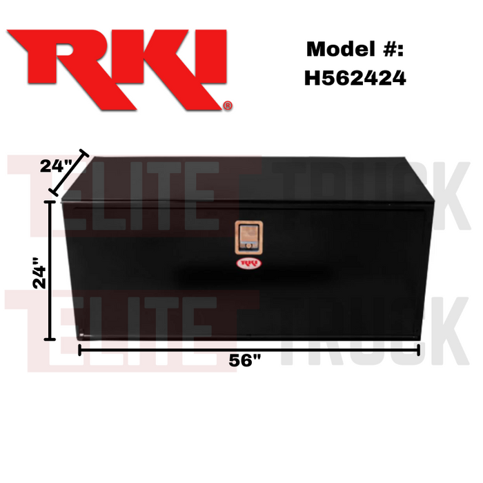 RKI Underbody Truck Box 56x24x24 H-Series 14 Gauge Black Steel Model # H562424