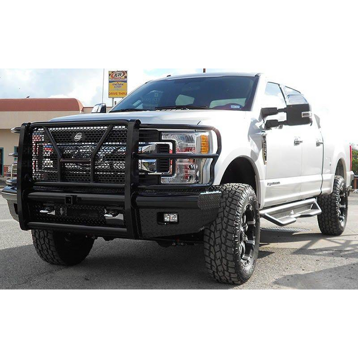 Steelcraft HD Front Bumper W/ Grille Guard, Semi-gloss Black 2017-22 Ford F-250/F-350/F-450/F-550 Model HD11380RCC