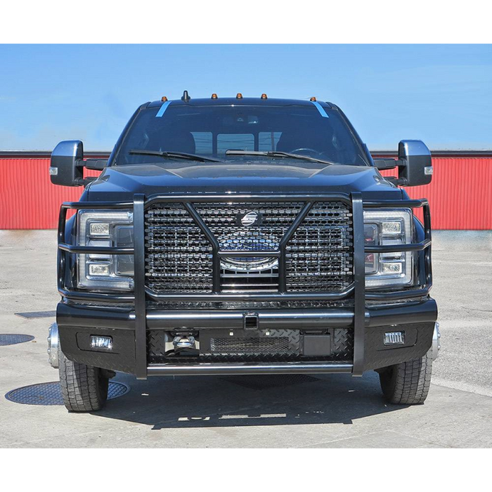 Steelcraft HD Front Bumper W/ Grille Guard, Semi-gloss Black 2017-22 Ford F-250/F-350/F-450/F-550 Model HD11380RCC
