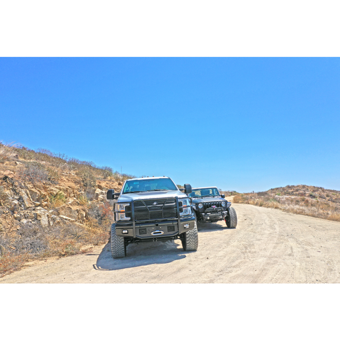 Steelcraft HD Front Bumper W/ Grille Guard, Winch Ready, Semi-Gloss Black Model HD11380RCCW