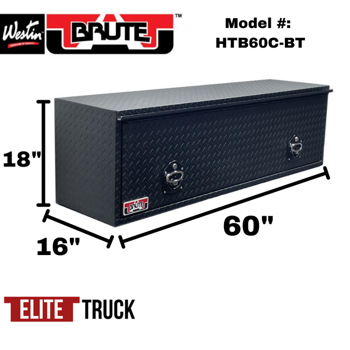 Brute 60" High Cap HD Top Sider Diamond, W/ Flip Up Door, Black Text Model HTB60C-BT