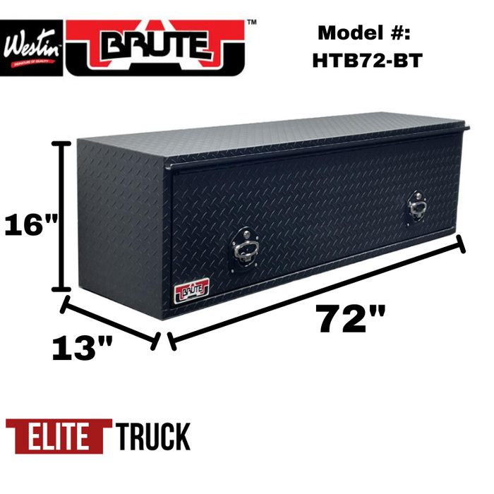 Brute 72" HD Top Sider Diamond, W/ Flip Up Door, Black Text Model HTB72-BT
