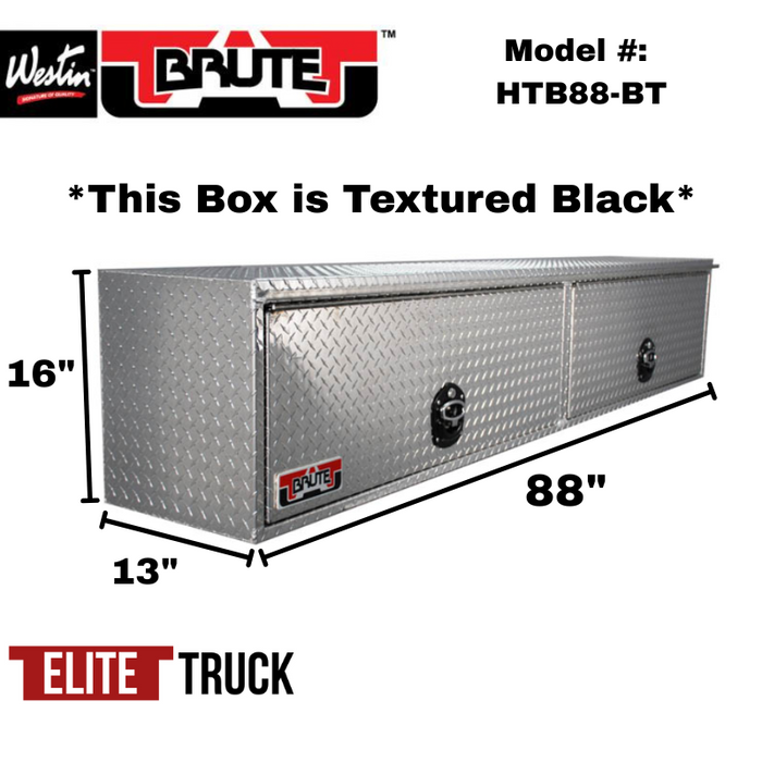 Brute 88" HD Top Sider Diamond, W/ Flip Up Doors, Black Text Model HTB88-BT