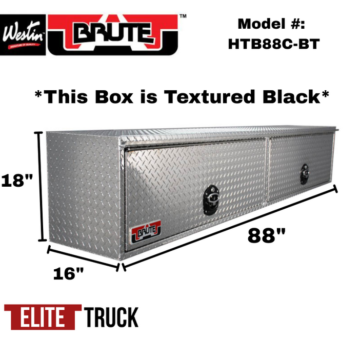 Brute 88" High Cap HD Top Sider Diamond, Flip Up Doors, Black Text Model HTB88C-BT