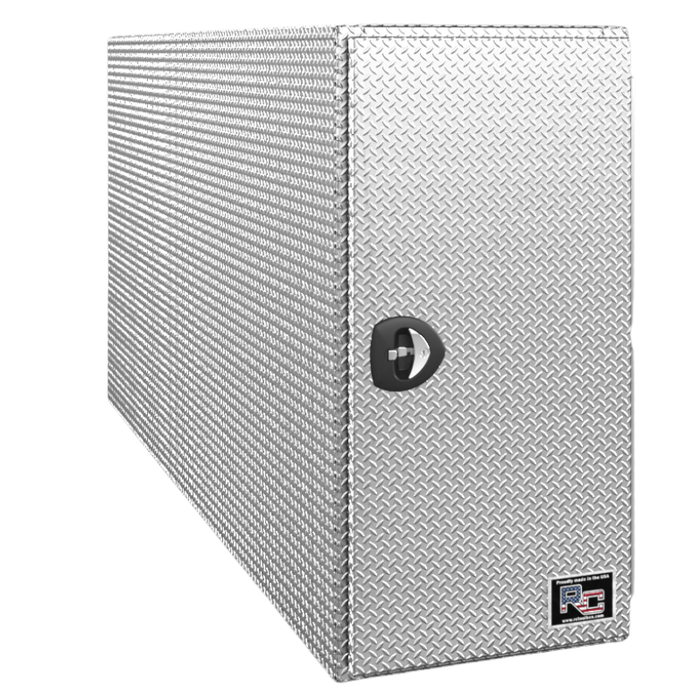 RC Industries J-Series Tunnel Box Storage Pack 96x36x24 .125 Diamond Bright Aluminum With Welded Shelf Raw No Powder Coat Model JU963624.UH