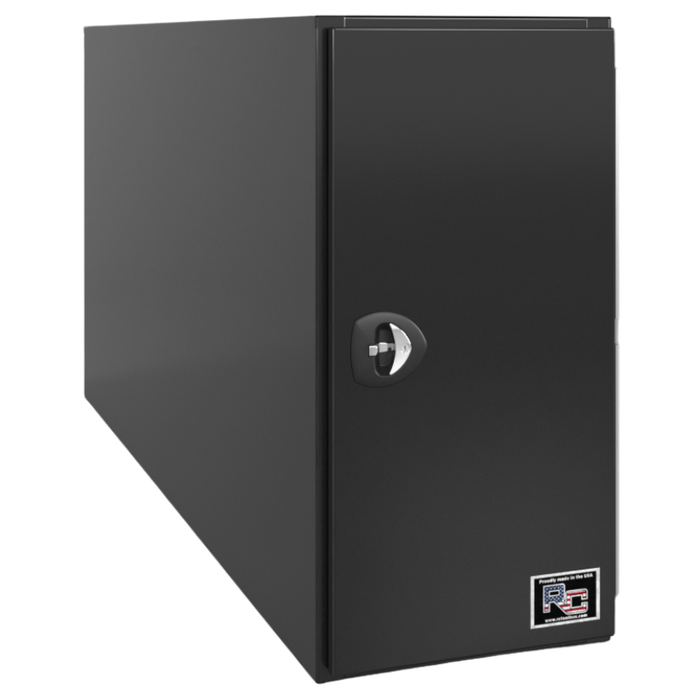 RC Industries J-Series Tunnel Box Storage Pack 96x48x24 14 GA Steel With 13 GA Steel Door & Welded-In Shelf & Angles Gloss Black Model JM964824.SGHN