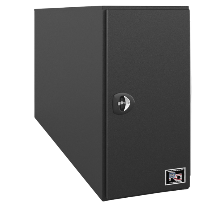 RC Industries J-Series Tunnel Box Storage Pack 96x58x24 14 GA Steel With 13 GA Steel Door & Welded In Shelf Textured Black Model JM965824.SH