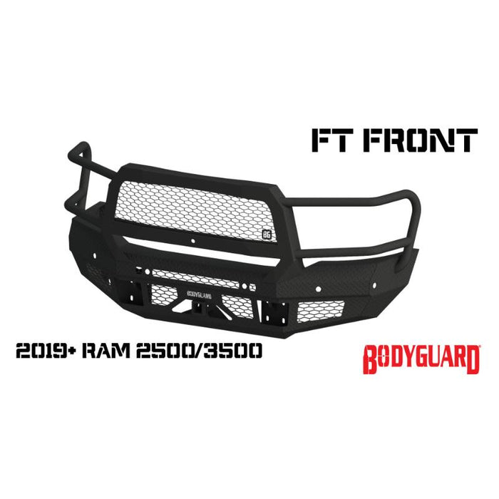Bodyguard FT-Series Extreme Front Bumper With Grille Guard 2019-2023 RAM 2500-3500 Model JER19BY