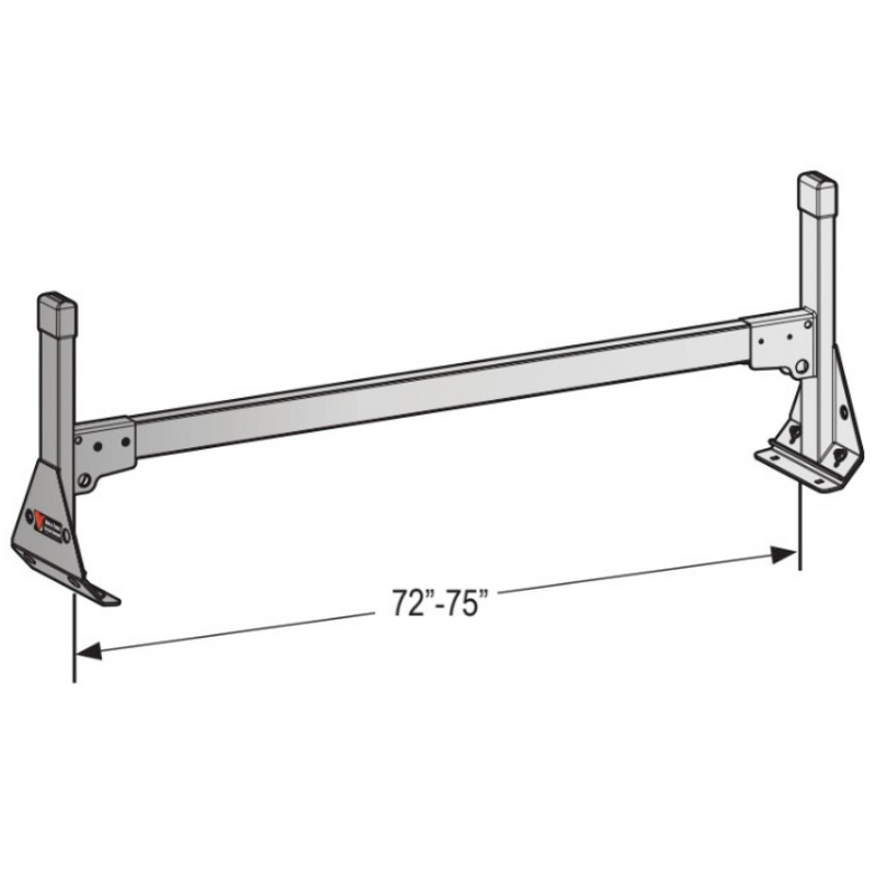 Vantech 3 Bar Aluminum 72" Knapheide Kuv Ladder Rack Black Model H5100