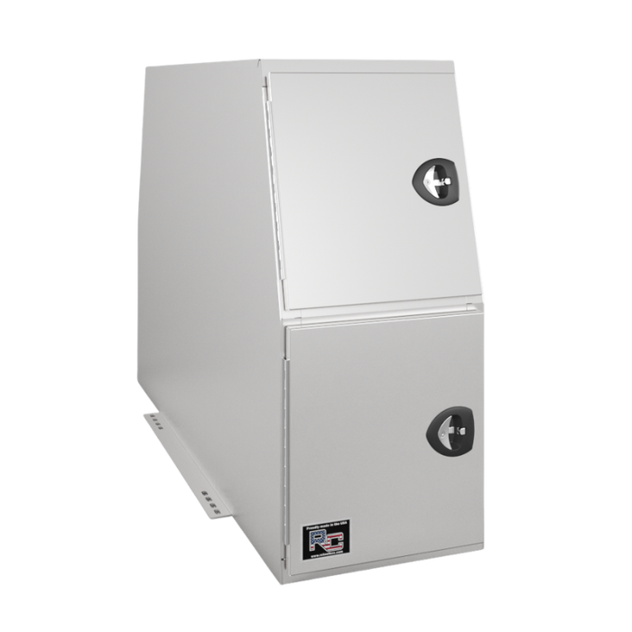RC Industries L-Series Backpack Box Flat Bottom 82x46x24 14 GA Steel With 13 GA Steel Door & 12 GA Floor Gloss White Model LM824624.MDAS