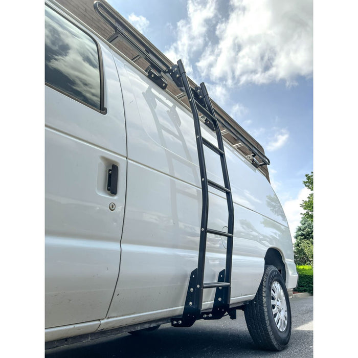 Vantech 79″ 2.1 Series Black Angled Side Access Ladder For Cargo Rack ...