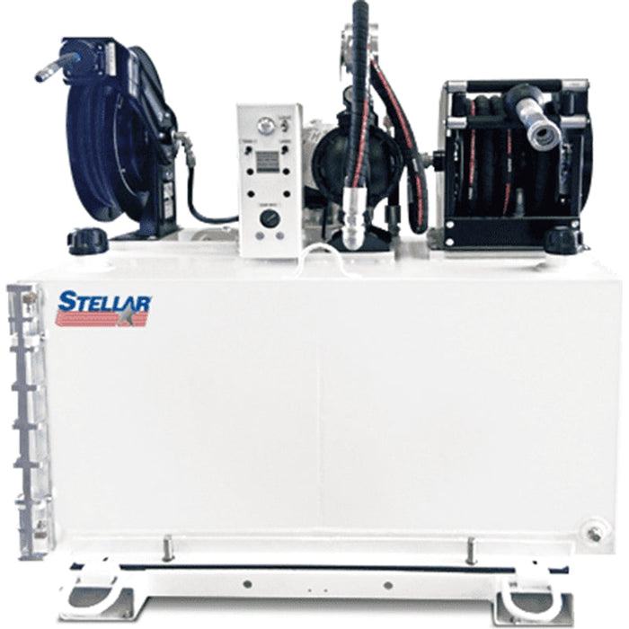 Stellar LM110 LubeMate Mobile Mount Lube Skid Single 55-Gal New Oil Tank & Single 55-Gal Salvage Oil Tank - 47.5″W x 47″T x 35″D Model 96647