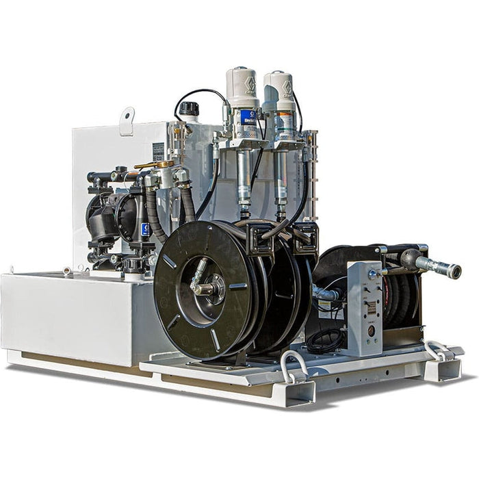 Stellar LM160 LubeMate Mobile Mount Lube Skid Dual 40-Gal New Oil Tanks, Single 80-Gal Salvage Oil Tank & 13 HP Compressor - 47.5″W x 43″T x 36″D Model 96655