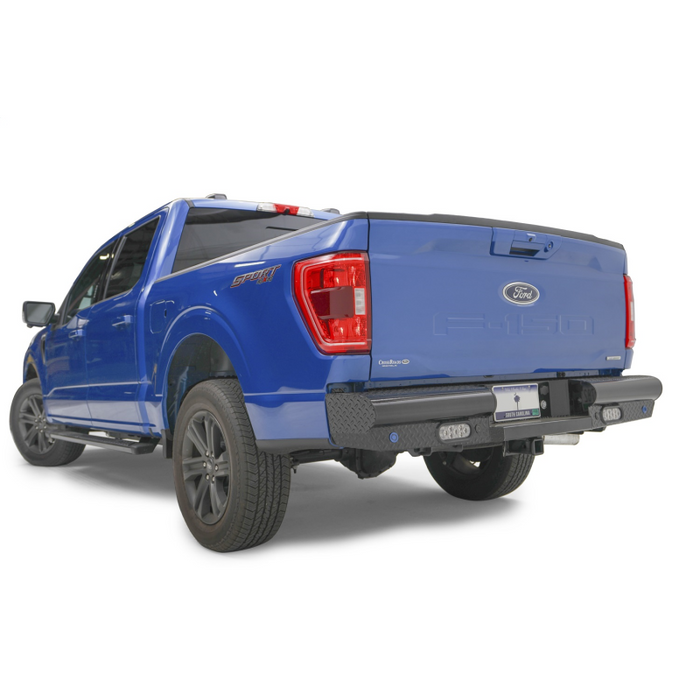 Fab Fours Black Steel Rear Bumper Model FF21-T5050-1 — Elite Truck