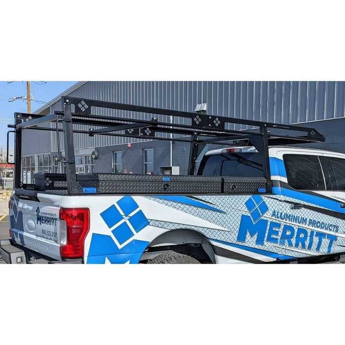 Merritt Aluminum Ladder Rack For Full Size Trucks 12' x 73" 1000lb Capacity Textured Black Powder Coat Model 770114-106