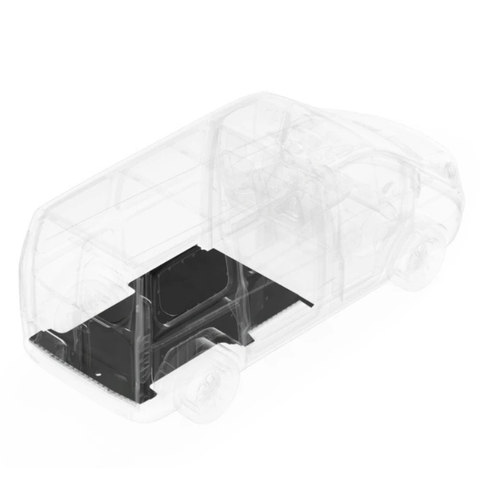 Legend 2015-Current Ford Transit 130" BaseAir Fold Flex One-Piece Floor Black Model FD0714-11RF1