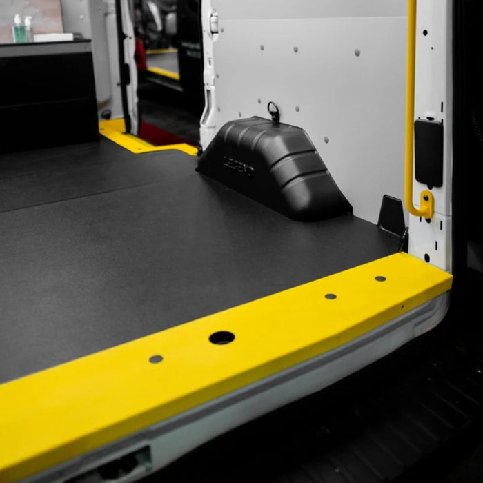 LEGEND Steel Floor Threshold Set Ford Transit (all WB lengths) w/ Full Lower Step - Yellow - Single Side Door Model U709-151-1018