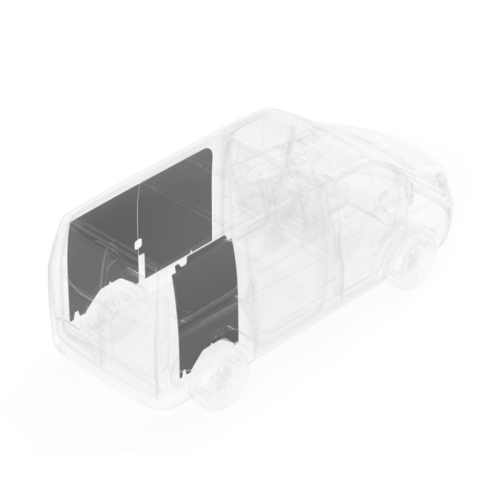LEGEND DuraTherm Wall Liner ONLY - Dual Side Doors Ford Transit 130" Wheelbase Cargo Van Mid Roof - White Model 734-114-2614MR2