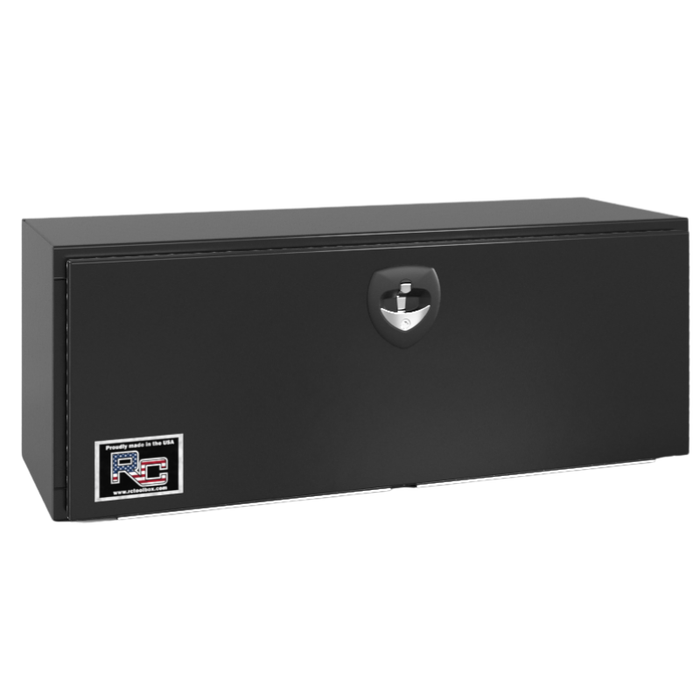 RC Industries Underbody Box M-Series 48x24x24 .100 Diamond Bright Aluminum With Drop Down Door Gloss Black Model MQ482424.QG