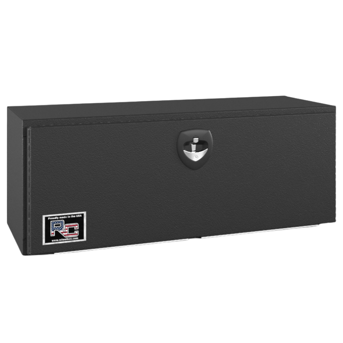 RC Industries Underbody Box M-Series 48x24x24 .100 Diamond Bright Aluminum With Drop Down Door Textured Black Model MQ482424.QB