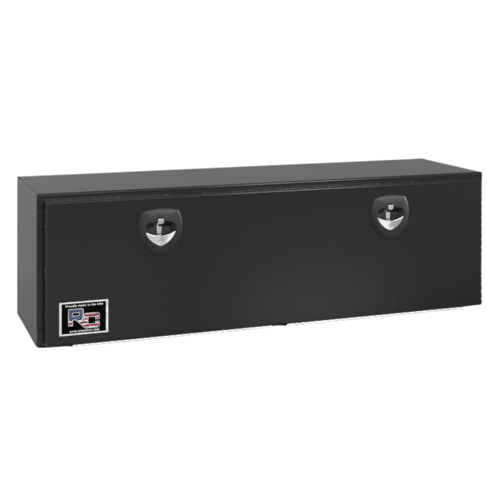 RC Industries Underbody Box M-Series 96x24x24 .100 Diamond Bright Aluminum With Drop Down Door Gloss Black Model MQ962424.QG