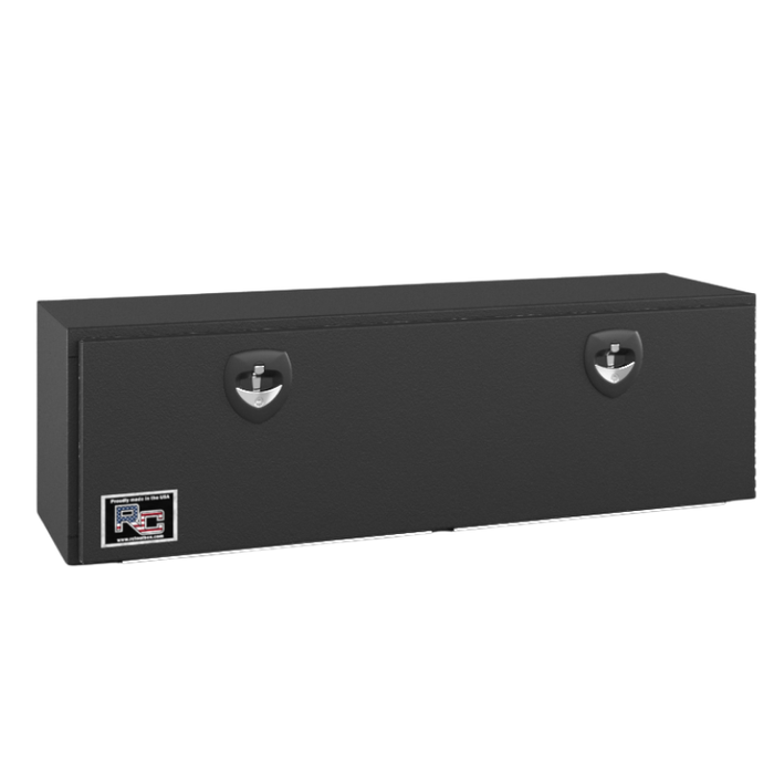RC Industries Underbody Box M-Series 72x24x24 .100 Diamond Bright Aluminum With Drop Down Door Textured Black Model MQ722424.QB