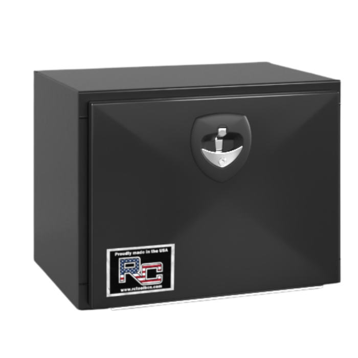 RC Industries Underbody Box M-Series 30x24x24 .125 Diamond Bright Aluminum With Drop Down Door Gloss Black Model MU302424.UG