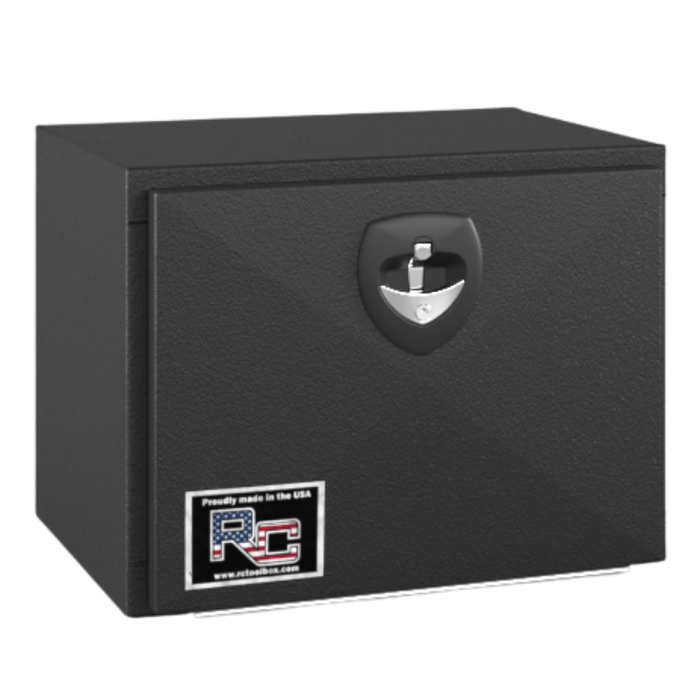 RC Industries Underbody Box M-Series 30x24x24 .125 Diamond Bright Aluminum With Drop Down Door Textured Black Model MU302424.UB