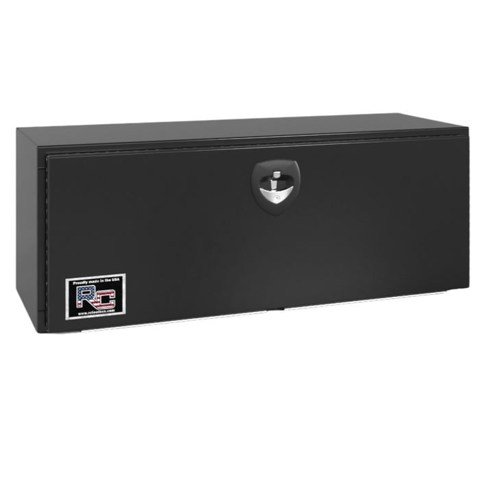 RC Industries Underbody Box M-Series 48x24x24 .125 Diamond Bright Aluminum With Drop Down Door Gloss Black Model MU482424.UG