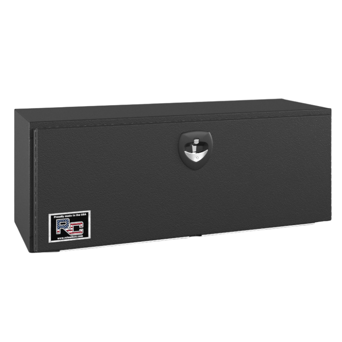 RC Industries Underbody Box M-Series 48x24x24 .125 Diamond Bright Aluminum With Drop Down Door Textured Black Model MU482424.UB