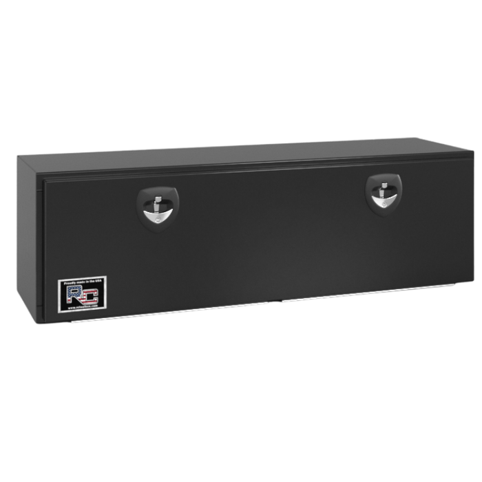 RC Industries Underbody Box M-Series 60x24x24 .125 Diamond Bright Aluminum With Drop Down Door Gloss Black Model MU602424.UG