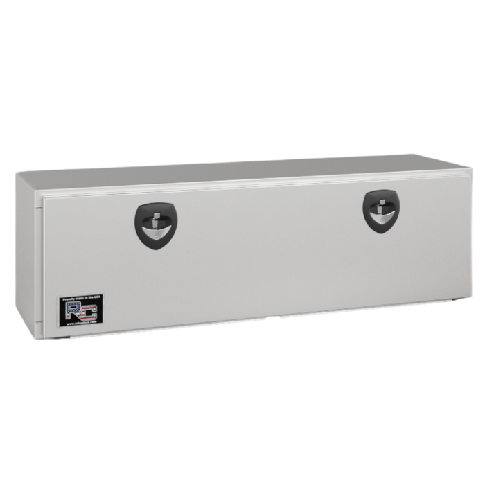 RC Industries Underbody Box M-Series 60x24x24 .125 Diamond Bright Aluminum With Drop Down Door Gloss White Model MU602424.UD