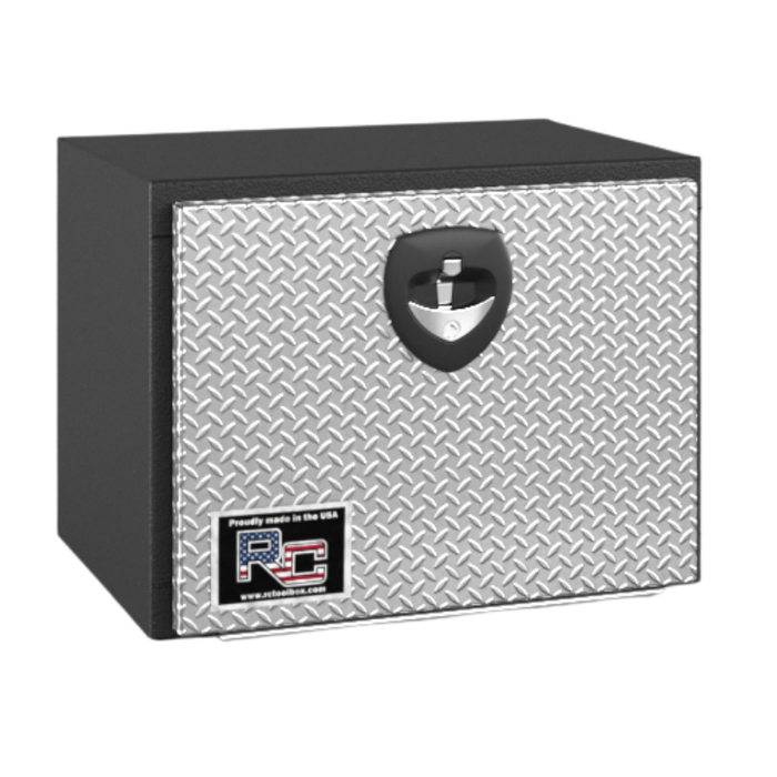 RC Industries Underbody Box M-Series 30x18x18 .125 Smooth Aluminum With Drop-Down Diamond Bright Door Textured Black Model MX301818.UB