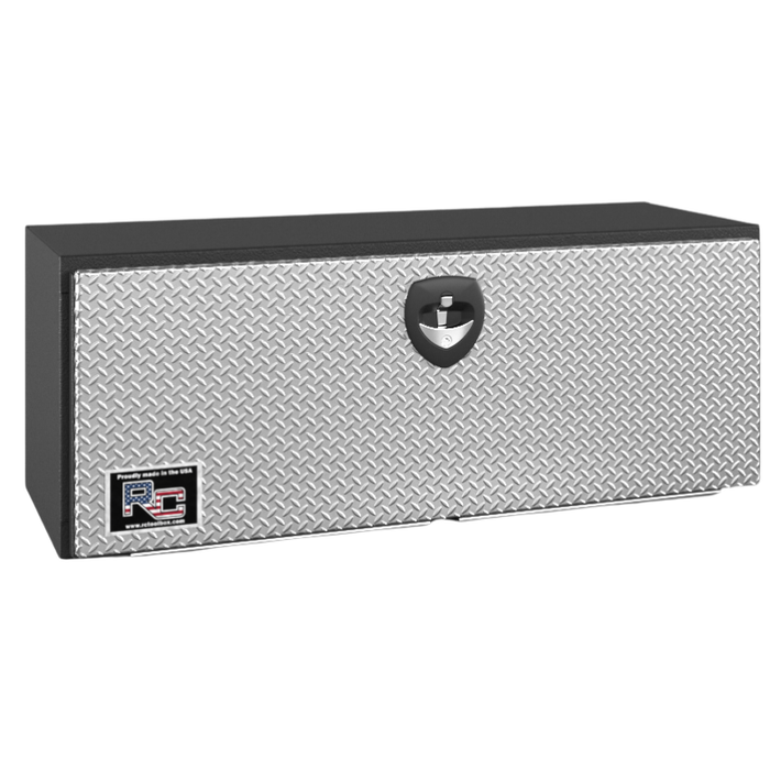 RC Industries Underbody Box M-Series 48x18x18 .125 Smooth Aluminum With Drop-Down Diamond Bright Door Textured Black Model MX481818.UB