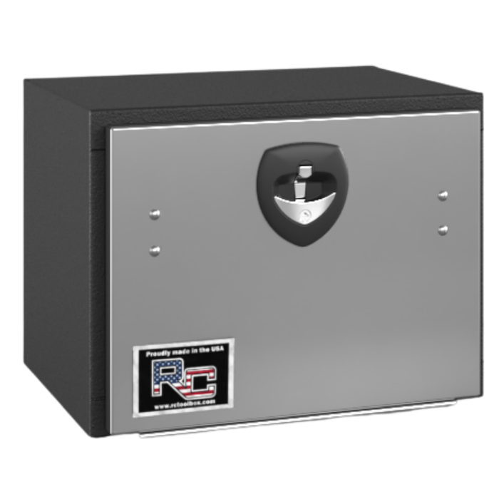 RC Industries Underbody Box M-Series 30x18x18 .125 Smooth Aluminum With Drop-Down Stainless Steel Door No Cross Break Textured Black Model MX301818.KBNB