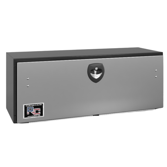 RC Industries Underbody Box M-Series 36x18x18 .125 Smooth Aluminum With Drop-Down Stainless Steel Door No Cross Break Gloss Black Model MX361818.KGNB